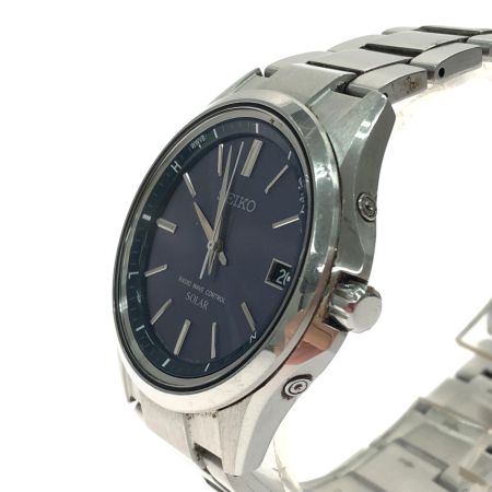 SEIKO セイコー メンズ腕時計 電波ソーラー アナログ デイト セイコーセレクション ブルー文字盤 7B24-0BN0
