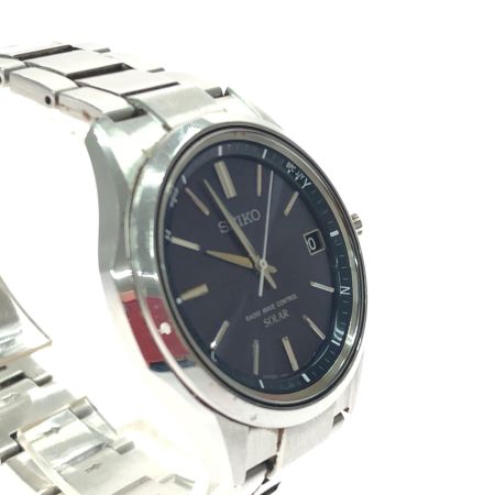 SEIKO セイコー メンズ腕時計 電波ソーラー アナログ デイト セイコーセレクション ブルー文字盤 7B24-0BN0