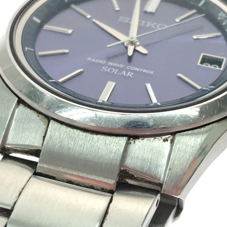 SEIKO セイコー メンズ腕時計 電波ソーラー アナログ デイト セイコーセレクション ブルー文字盤 7B24-0BN0