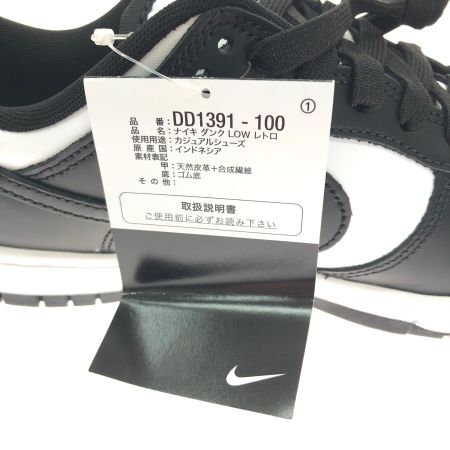  NIKE ナイキ メンズスニーカー DUNK LOW ダンクロー レトロ 25.5cm 箱付 タグ付 DD1391-100 ホワイト×ブラック