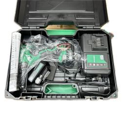 ▼▼ HiKOKI ハイコーキ ドライバドリル コードレス式 10.8v 充電器・充電池2個・ケース付 DV12DD グリーン Aランク