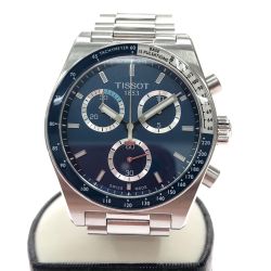 ▼▼ TISSOT ティソ メンズ腕時計 クオーツ クロノグラフ ブルー文字盤 10気圧防水 T149417A Bランク