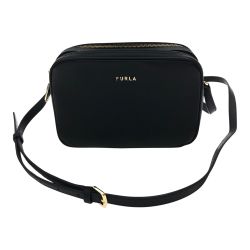 ▼▼ FURLA フルラ レディース ショルダーバッグ クロスボディ LILLI リリー レザー ファスナー難有 EP59LIL ブラック Aランク