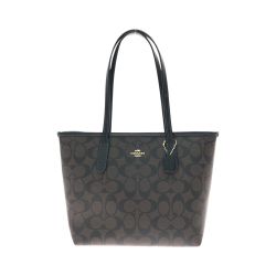 ▼▼ COACH コーチ レディース トートバッグ シグネチャー ミニシティトート CN733 ブラウン Aランク