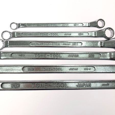 TONE トネ ハンドツール めがねレンチ 6本組 45°ロングタイプ 2600