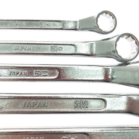 TONE トネ ハンドツール めがねレンチ 6本組 45°ロングタイプ 2600