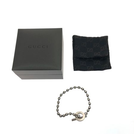  GUCCI グッチ シルバー ブレスレット ボールチェーン ラウンド 丸 シルバー925 SV 15.2g