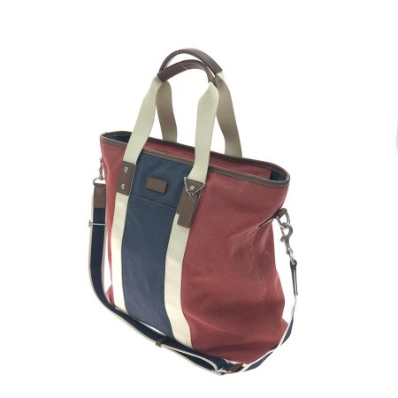  COACH コーチ メンズ トートバッグ ヘリテージキャンバス×レザー 2WAY デニム アウトレット F70825 ネイビー×レッド