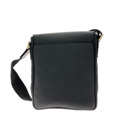 dunhill ダンヒル メンズ ショルダーバッグ ボディバッグ メッセンジャーバッグ オールレザー シボ革 ブラック