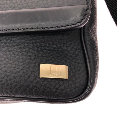  dunhill ダンヒル メンズ ショルダーバッグ ボディバッグ メッセンジャーバッグ オールレザー シボ革 ブラック