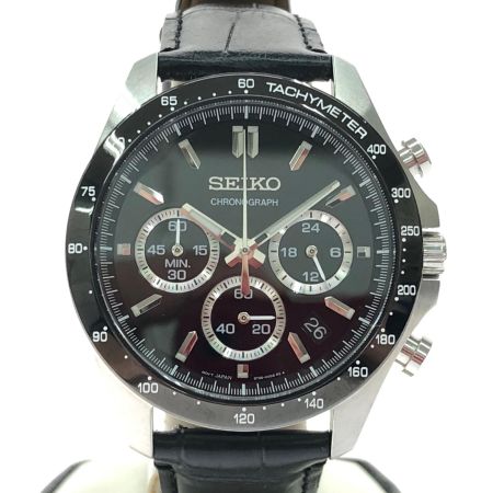 SEIKO セイコー メンズ腕時計 クオーツ クロノグラフ スピリット 8T63-00D0 ブラック
