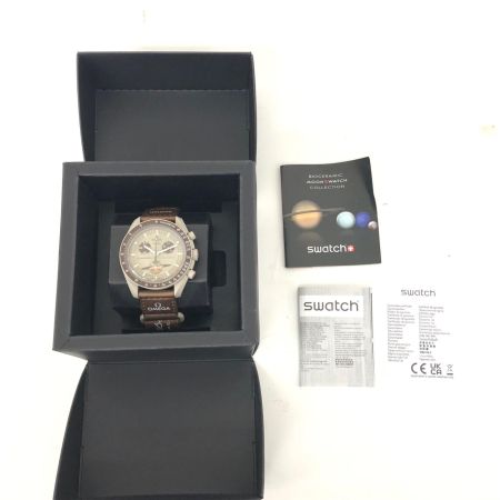 OMEGAxSWATCH メンズ腕時計 クオーツ BIOCERAMIC MOON SWATCH  MISSION TO SATUM  S33T100