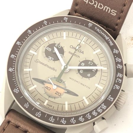 OMEGAxSWATCH メンズ腕時計 クオーツ BIOCERAMIC MOON SWATCH  MISSION TO SATUM  S33T100
