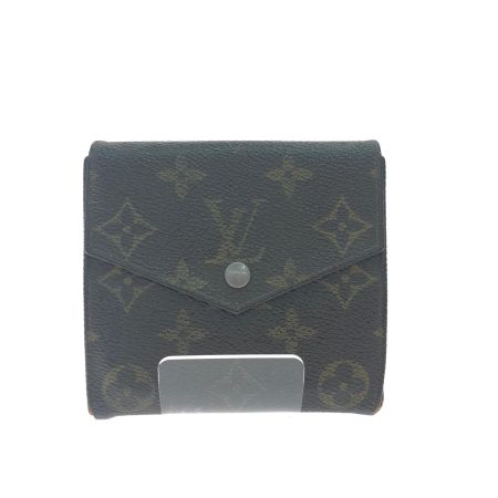 LOUIS VUITTON ルイヴィトン レディース 二つ折り財布 Wホック モノグラム ポルトモネビエ カルトクレディ  Ｍ61660 ブラウン