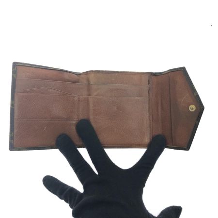 LOUIS VUITTON ルイヴィトン レディース 二つ折り財布 Wホック モノグラム ポルトモネビエ カルトクレディ  Ｍ61660 ブラウン