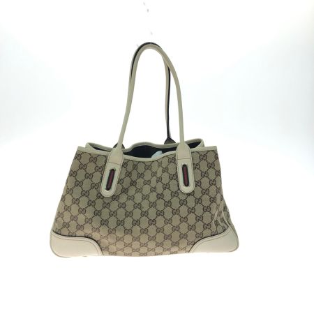 GUCCI グッチ レディース ショルダートート GGキャンバス レザー リボン プリンシー 163805 ブラウン
