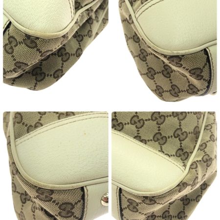 GUCCI グッチ レディース ショルダートート GGキャンバス レザー リボン プリンシー 163805 ブラウン