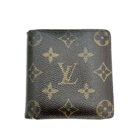 LOUIS VUITTON ルイヴィトン 2つ折り財布 モノグラム ポルトビエ・6カルトクレディ M60929 ブラウン