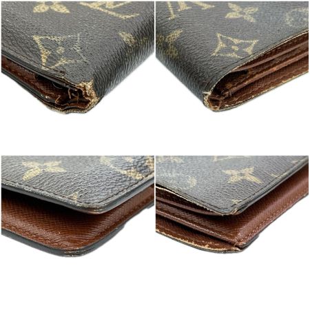 LOUIS VUITTON ルイヴィトン 2つ折り財布 モノグラム ポルトビエ・6カルトクレディ M60929 ブラウン