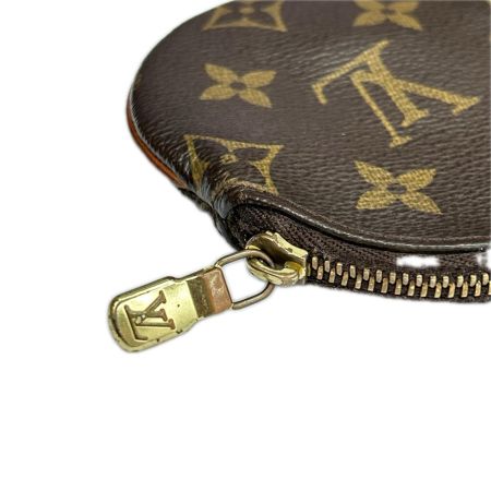 LOUIS VUITTON ルイヴィトン コインケース モノグラム ポルト モネ・ロン ファスナー一部破損有 M61926 ブラウン