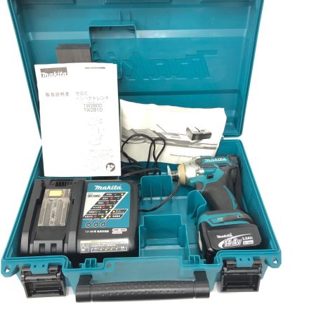 MAKITA マキタ 電動工具 コードレス式 14.4V 充電式インパクトレンチ 充電器・充電池1個・ケース付 PSEマーク有 TW280D ブルー