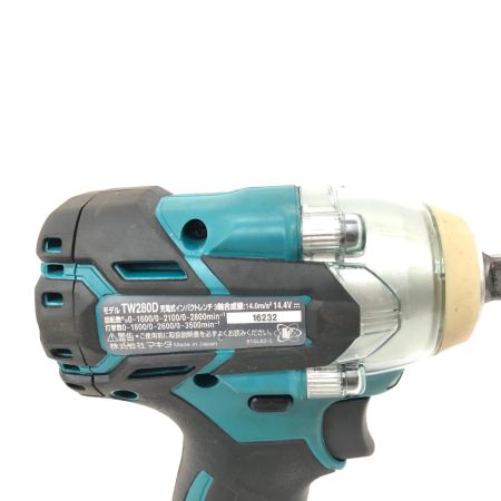 MAKITA マキタ 電動工具 コードレス式 14.4V 充電式インパクトレンチ 充電器・充電池1個・ケース付 PSEマーク有 TW280D ブルー