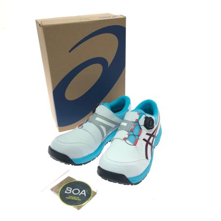 asics アシックス メンズスニーカー 安全靴 ウィンジョブ JSAA規格 A種 26cm ホワイト×スカイブルー
