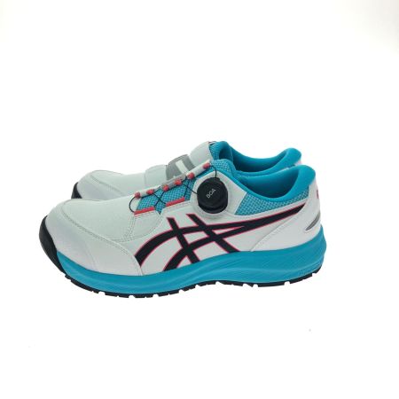 asics アシックス メンズスニーカー 安全靴 ウィンジョブ JSAA規格 A種 26cm ホワイト×スカイブルー