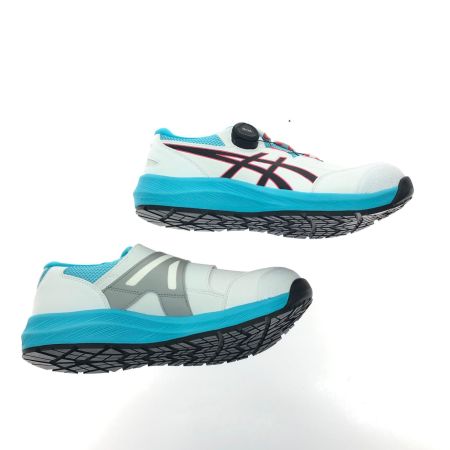 asics アシックス メンズスニーカー 安全靴 ウィンジョブ JSAA規格 A種 26cm ホワイト×スカイブルー