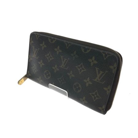 LOUIS VUITTON ルイヴィトン ユニセックス ラウンドファスナー 長財布 モノグラム ジッピーオーガナイザー M60002 ブラウン