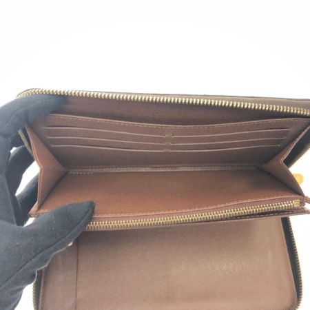 LOUIS VUITTON ルイヴィトン ユニセックス ラウンドファスナー 長財布 モノグラム ジッピーオーガナイザー M60002 ブラウン