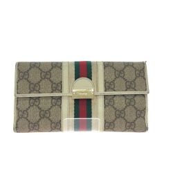 GUCCI グッチ レディース 二つ折り長財布 シェリーライン GG柄 GGキャンバス Cランク