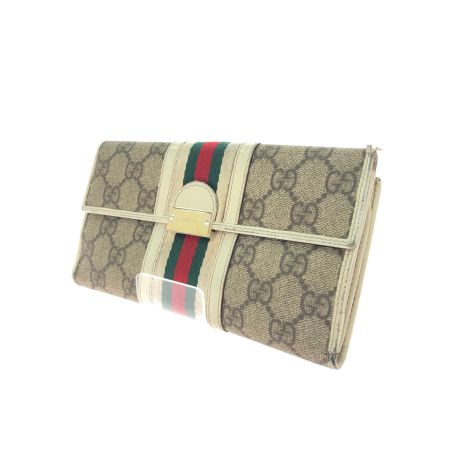 GUCCI グッチ レディース 二つ折り長財布 シェリーライン GG柄 GGキャンバス