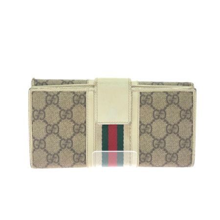 GUCCI グッチ レディース 二つ折り長財布 シェリーライン GG柄 GGキャンバス