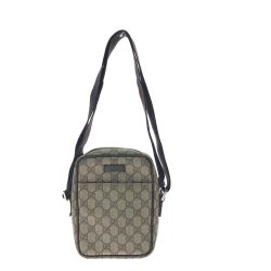 GUCCI グッチ レディース ショルダーバッグ 斜め掛け GGスプリーム コーティングキャンバス ブラウン Cランク