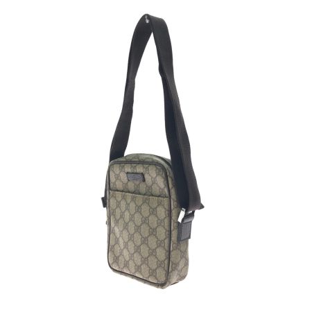 GUCCI グッチ レディース ショルダーバッグ 斜め掛け GGスプリーム コーティングキャンバス ブラウン