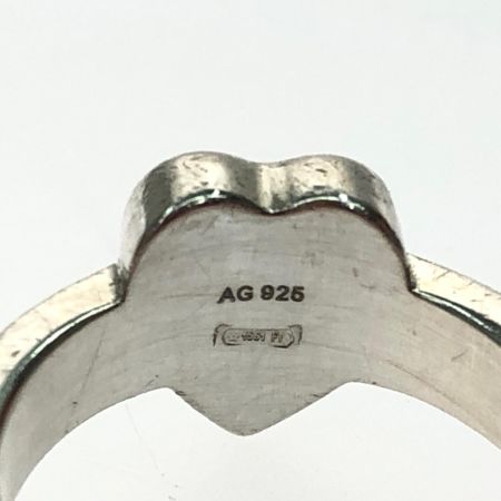GUCCI グッチ レディース シルバーリング SV925 ハートモチーフ 立体ハート 9号 5.4g