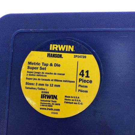 IRWIN アーウィン タップ＆ダイス 41セット タップ ダイス セット ケース入り 26317