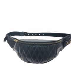 Schott ショット メンズ ウエストポーチ ボディバッグ クラシック キルティング レザー 5976008 ブラック Bランク