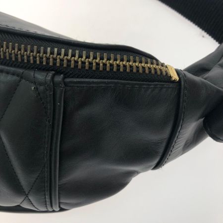 Schott ショット メンズ ウエストポーチ ボディバッグ クラシック キルティング レザー 5976008 ブラック
