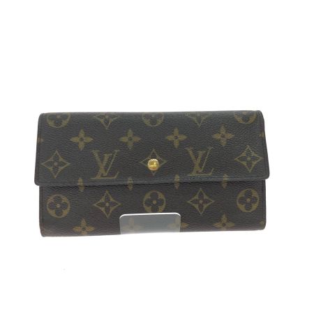 LOUIS VUITTON ルイヴィトン レディース 三つ折り長財布 モノグラム ポルトフォイユインターナショナル M61217 ブラウン
