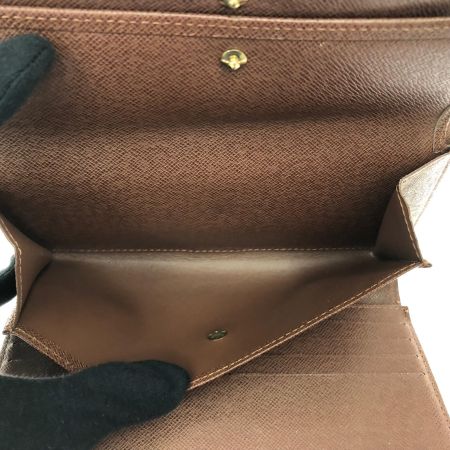 LOUIS VUITTON ルイヴィトン レディース 三つ折り長財布 モノグラム ポルトフォイユインターナショナル M61217 ブラウン