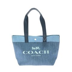 COACH コーチ レディース デニムトートバッグ DENIM TOTE アウトレット  91131 ブルー Aランク