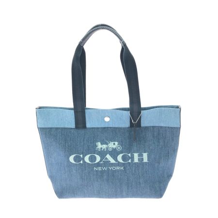COACH コーチ レディース デニムトートバッグ DENIM TOTE アウトレット  91131 ブルー