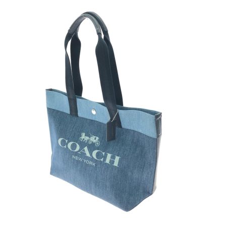 COACH コーチ レディース デニムトートバッグ DENIM TOTE アウトレット  91131 ブルー