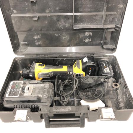 TAJIMA タジマ コードレス式 18V 充電式 グラインダー 充電器・充電池2個・ケース付 PSEマーク有 スイッチ固 PT-G100A イエロー