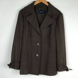 ■■ BURBERRY LONDON バーバリーロンドン ジャケット レディース サイズ46 チェック ブラウン Bランク