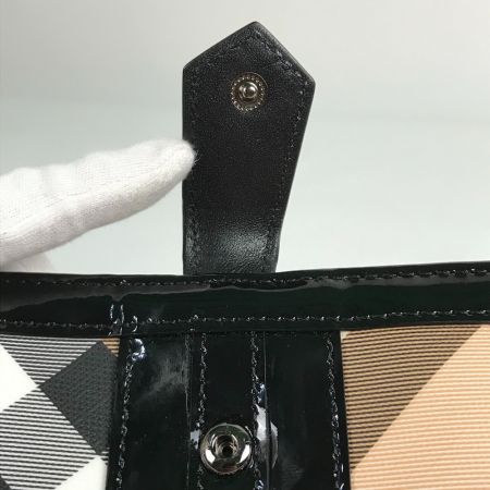  BURBERRY バーバリー 二つ折り長財布 ノバチェック PVC  SUPERNOVA BLACK