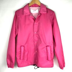 ■■ julien David ジュリアン・デイビッド コーチジャケット ボタン ナイロン メンズ サイズS ピンク Bランク