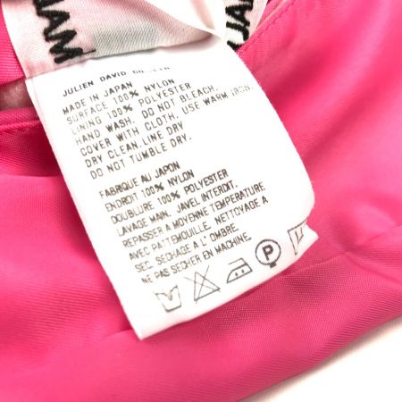  julien David ジュリアン・デイビッド コーチジャケット ボタン ナイロン メンズ サイズS ピンク